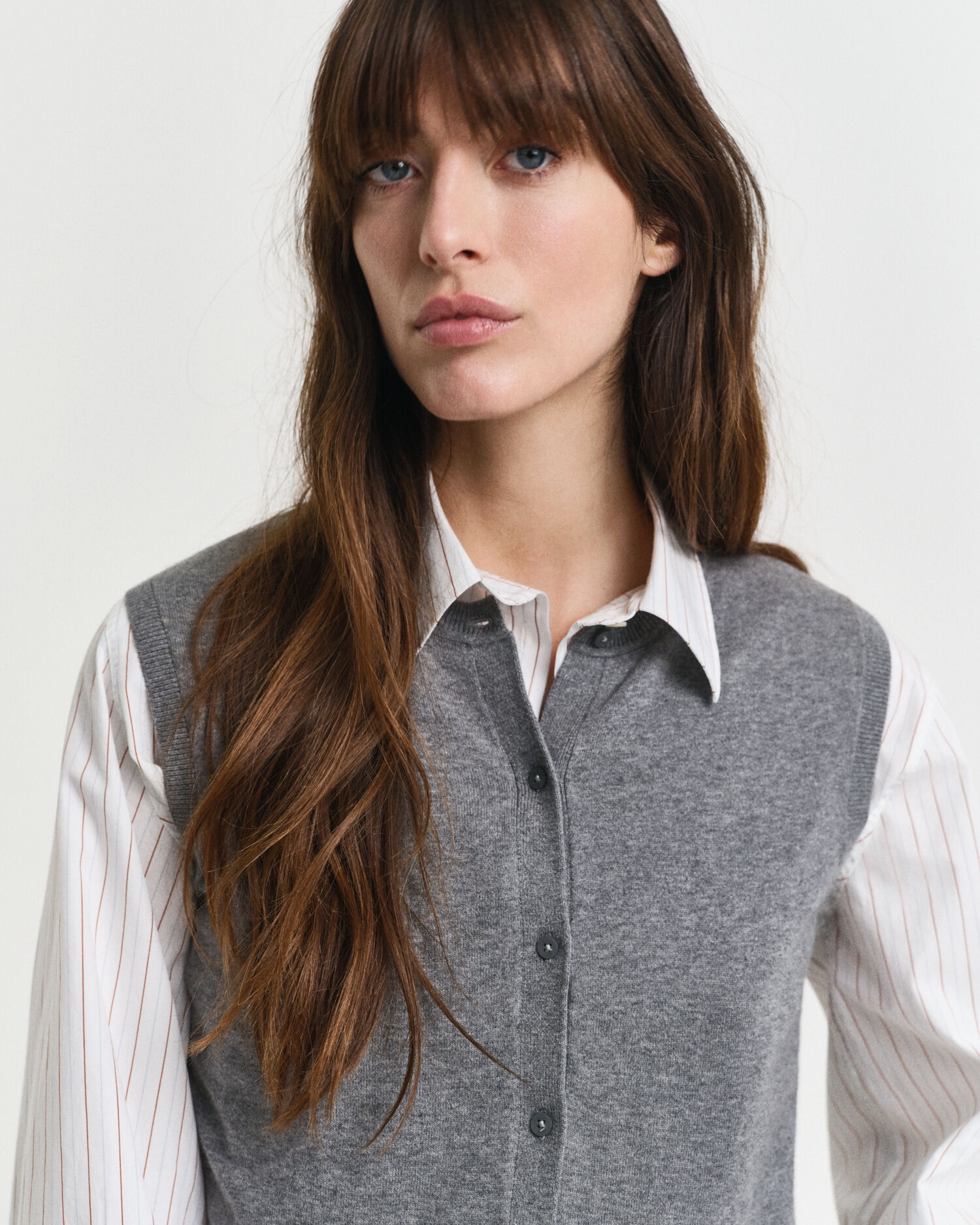 Lichtgewicht gebreide spencer met korte mouwen