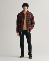 Lamswollen kabeltrui met ronde hals