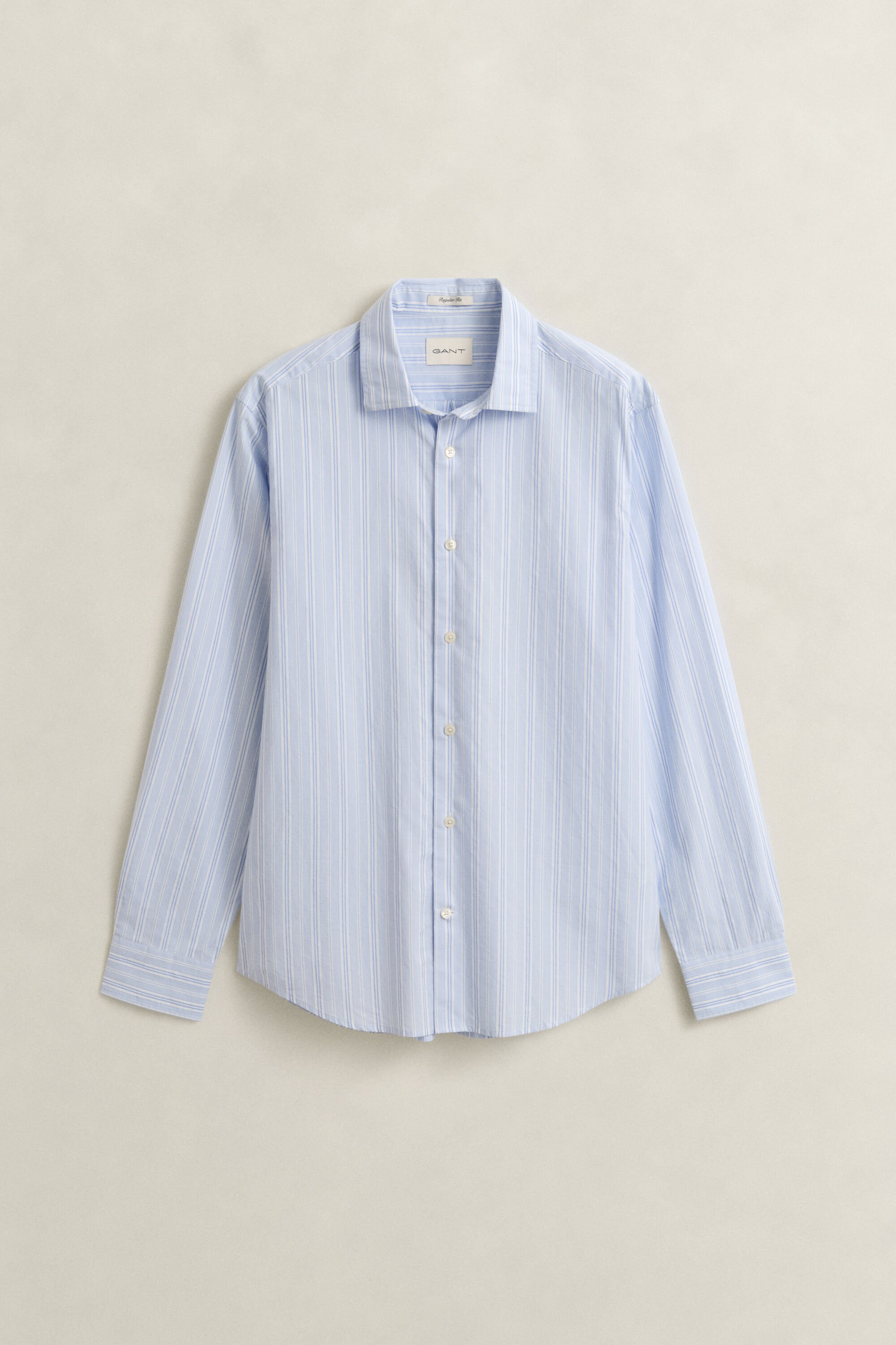 Gestreept dobby overoverhemd met normale pasvorm