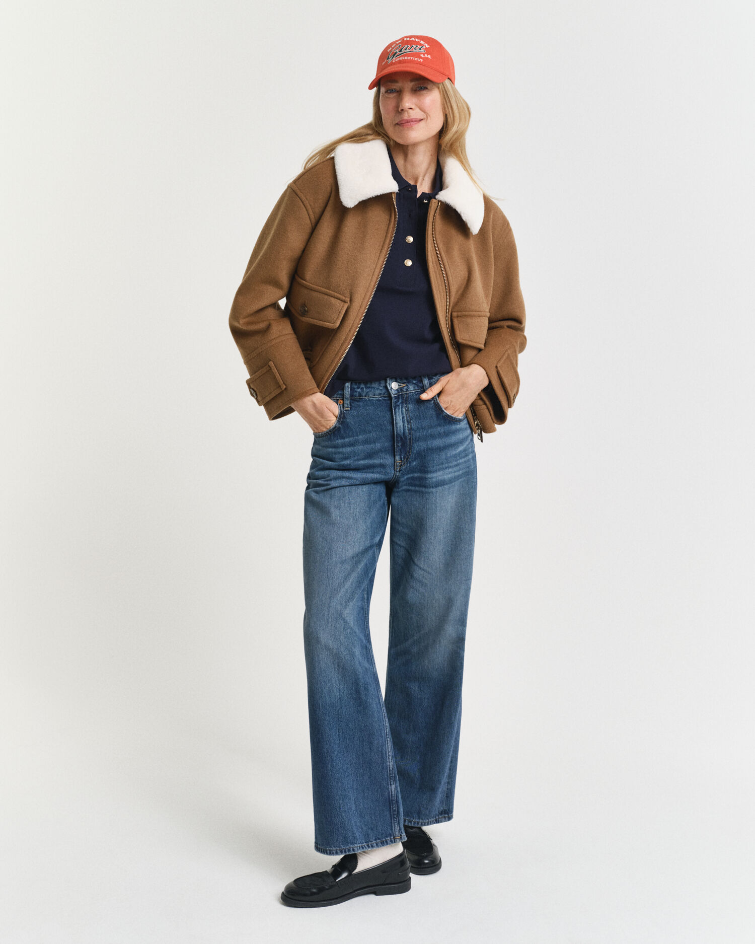 Piqué poloshirt met lange mouwen