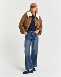 Piqué poloshirt met lange mouwen