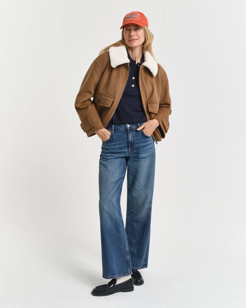 Piqué poloshirt met lange mouwen