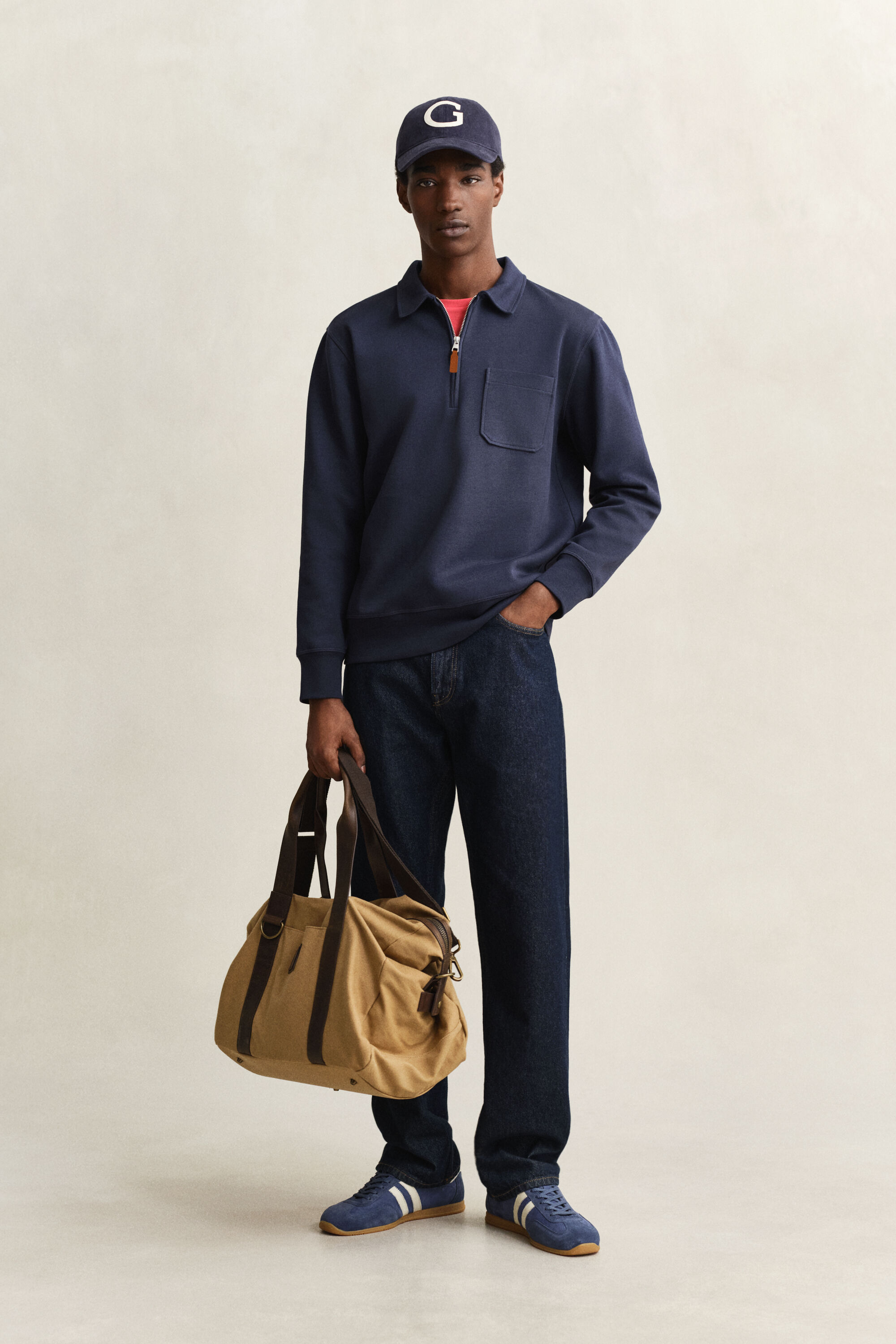 Punta di Roma sweatshirt met korte rits