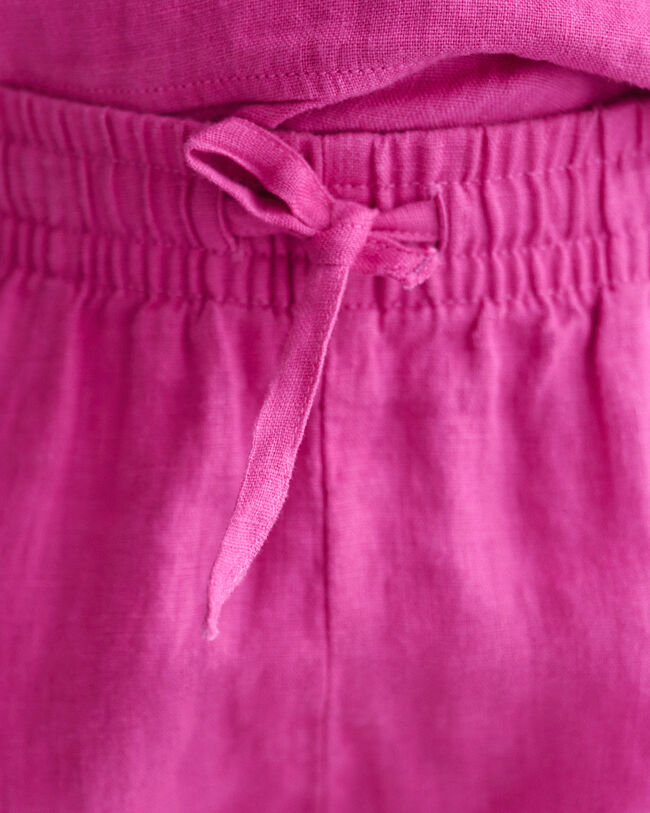 Girls linnen short met ruches