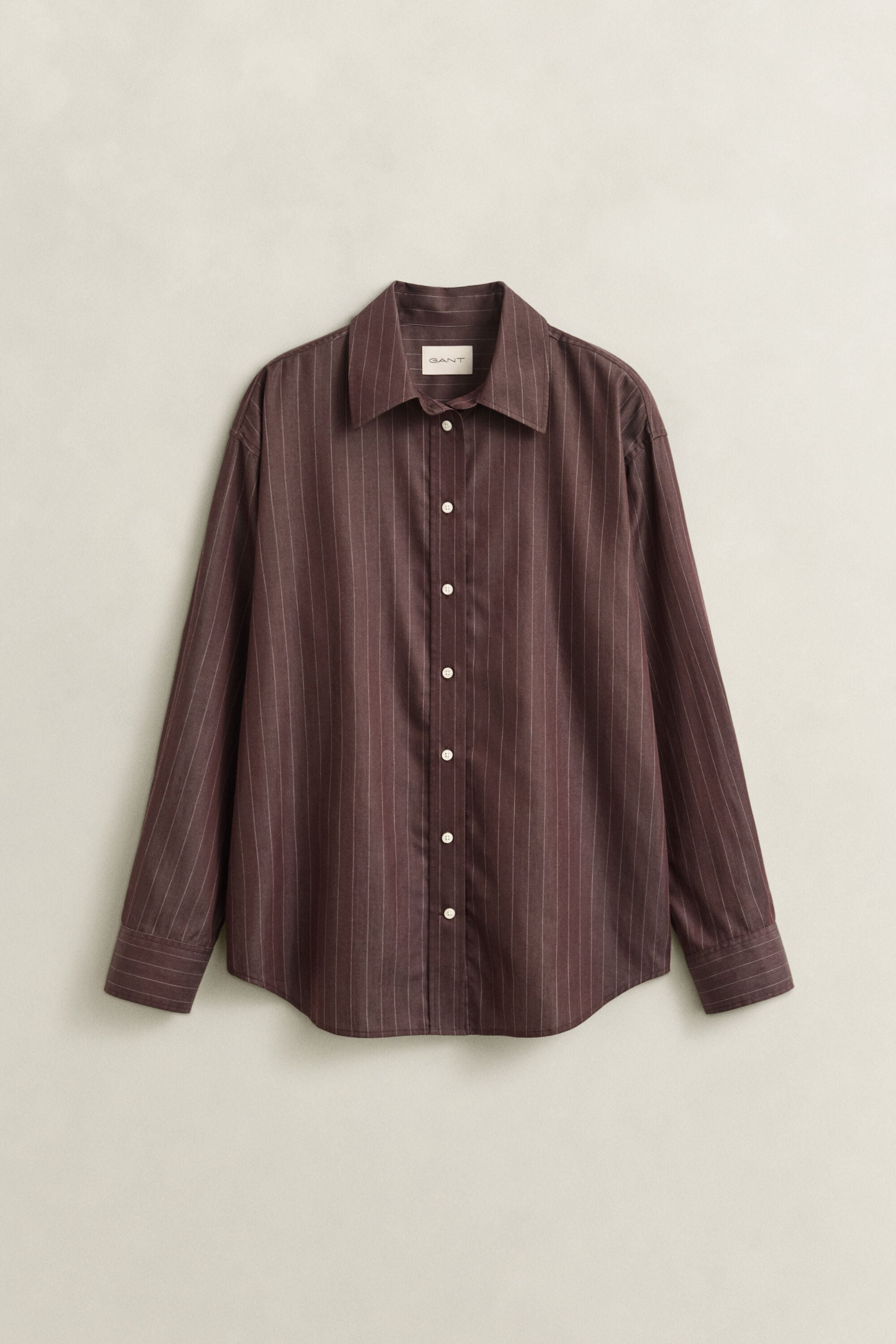 Relaxed fit poplin overhemd met strepen