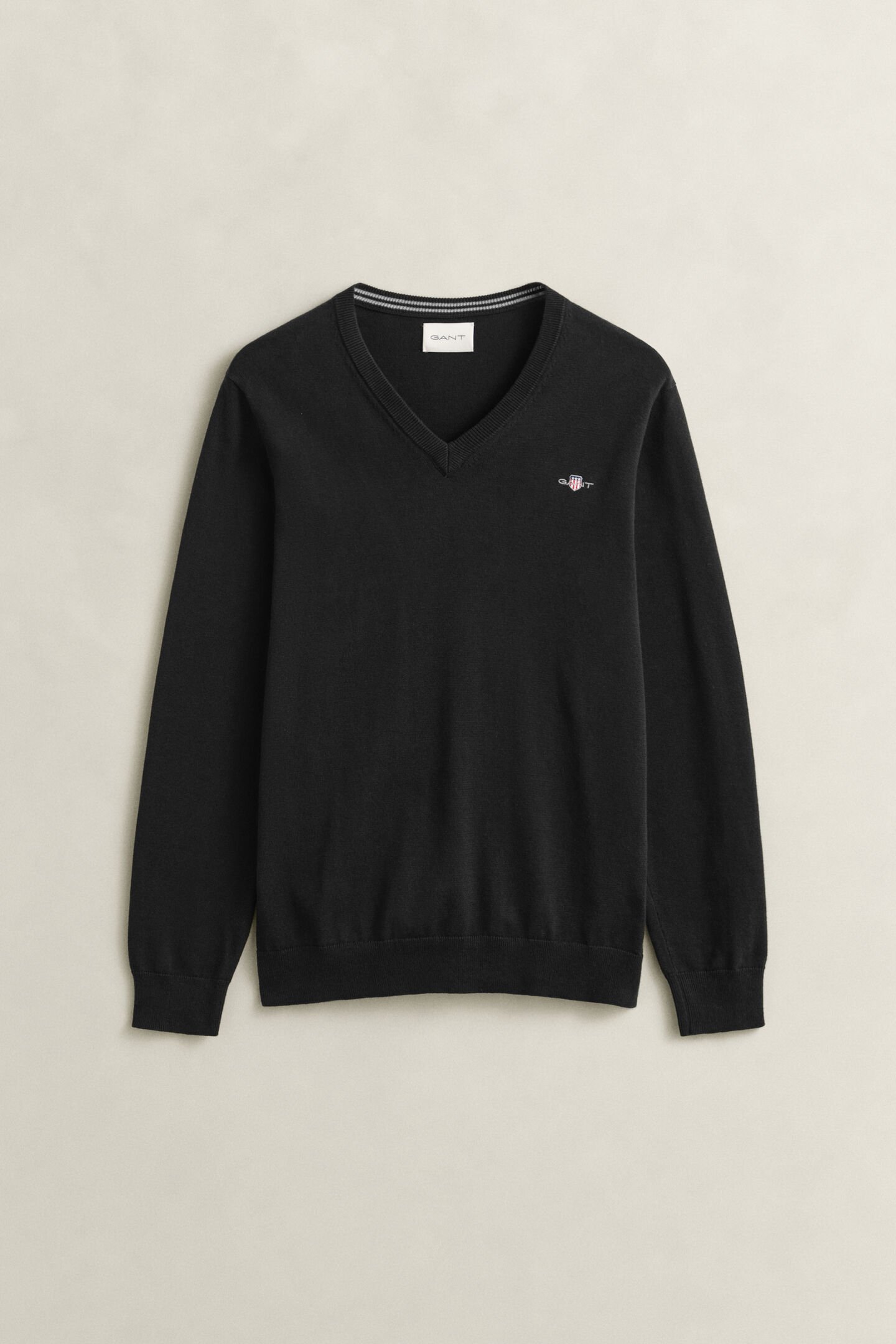 Klassieke sweater van katoen met V-hals