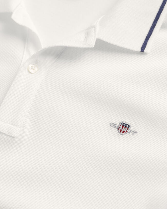 Teens piqu&eacute; poloshirt met rand