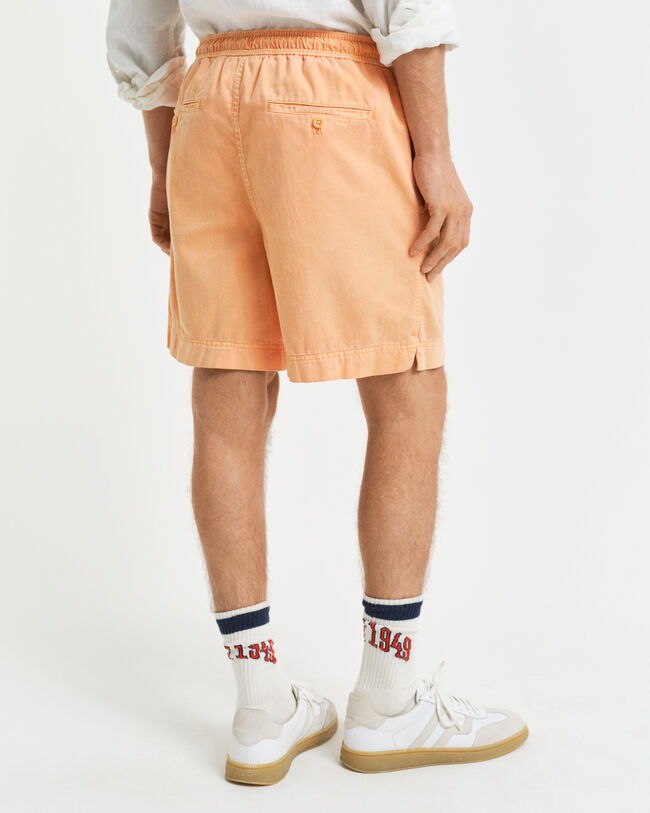 Regular Fit Sunfaded short met trekkoordje