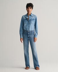 Regular Fit denim overhemd