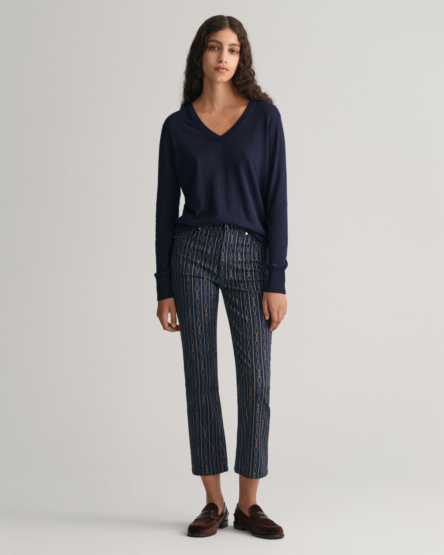 Cropped Rope Striped jeans