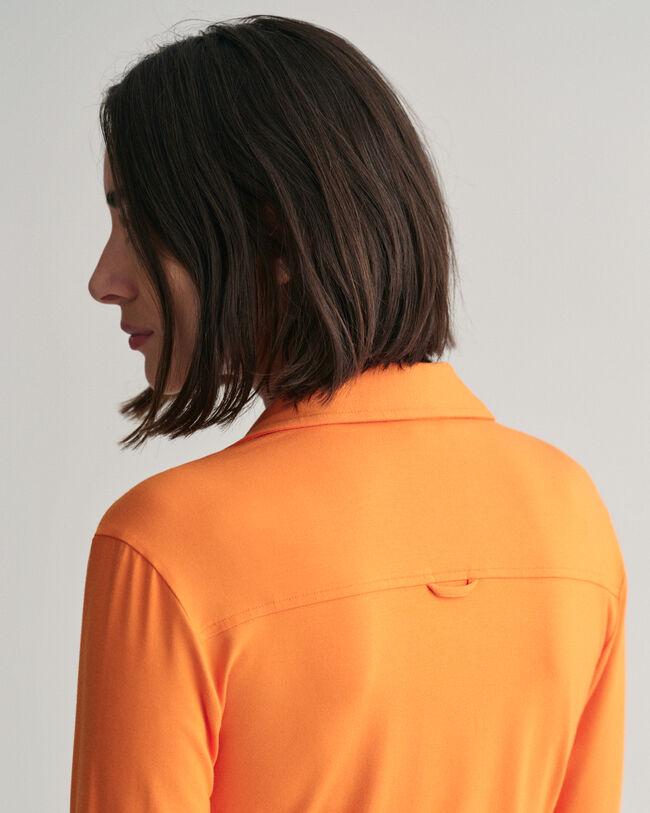 Slim Fit jersey overhemdjurk