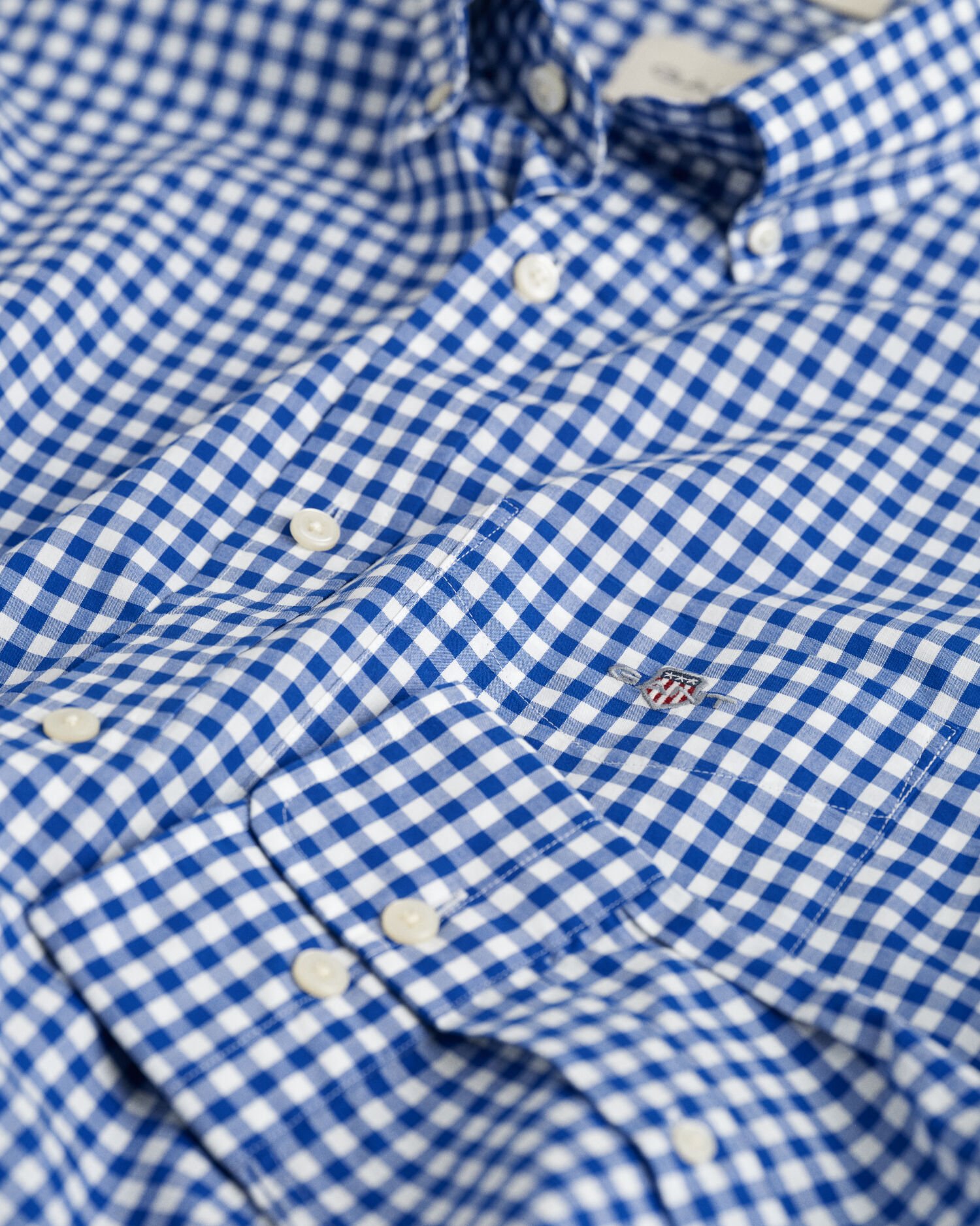 Regular Fit Classic overhemd met Gingham-ruitje van poplin