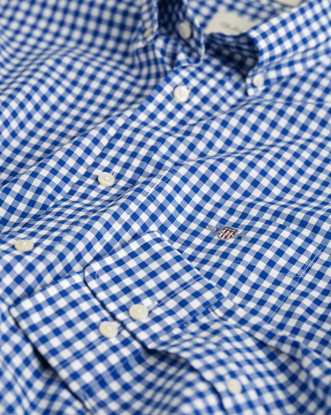 Regular Fit Classic overhemd met Gingham-ruitje van poplin