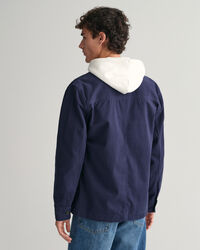 Overshirt van geborstelde keper