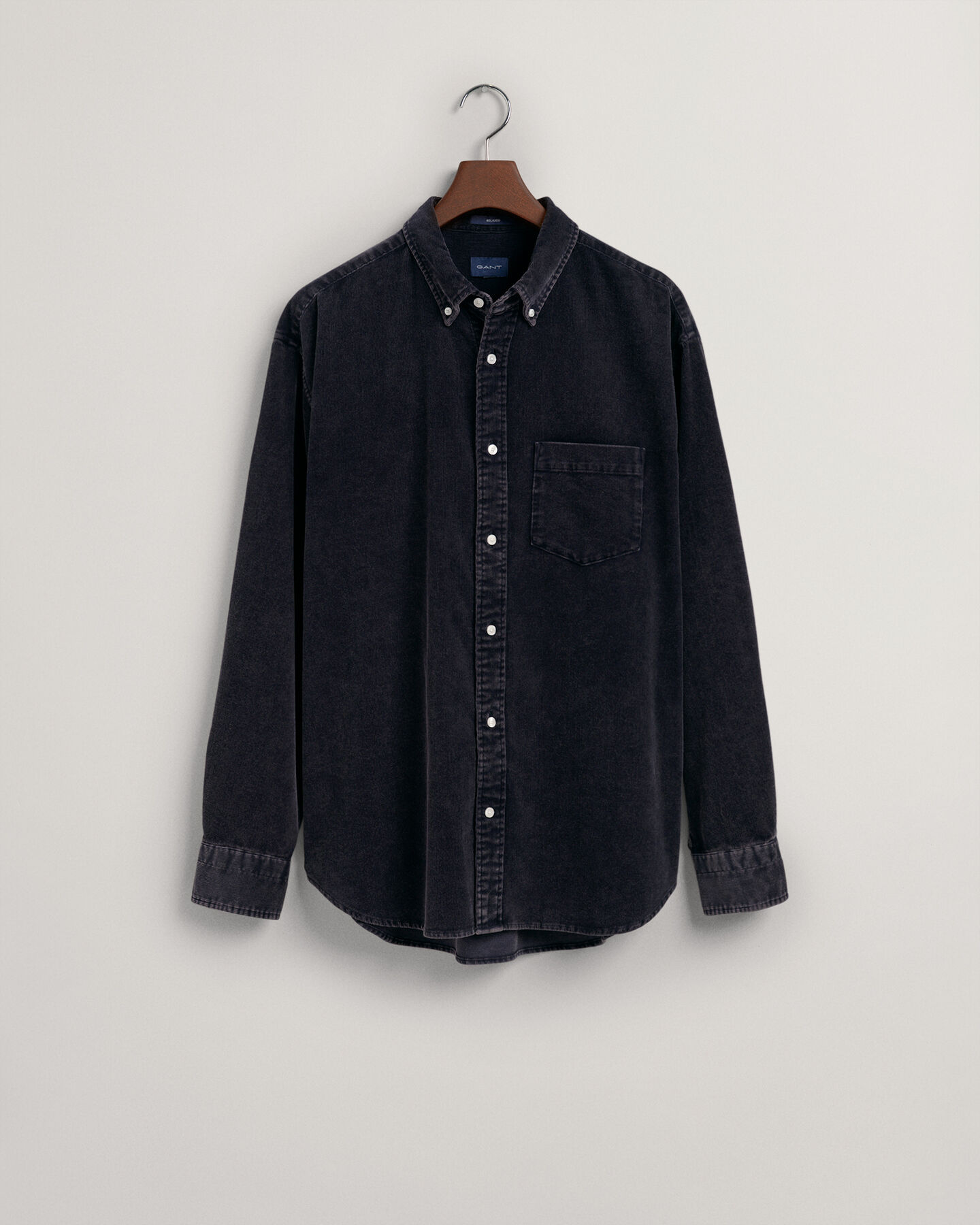 Relaxed Fit sterk verwassen corduroy overhemd