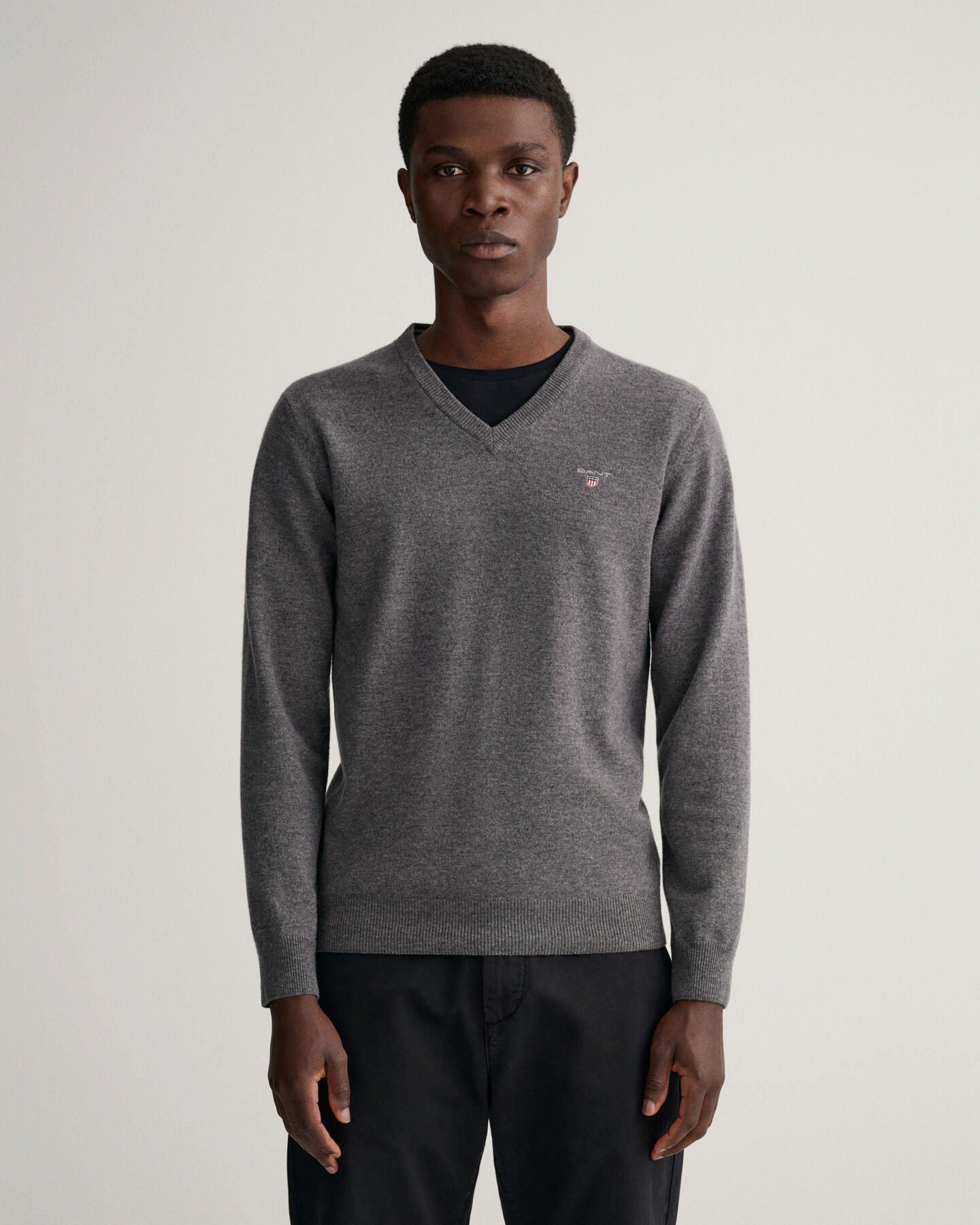 Trui met V-hals van buitengewoon zachte lamswol