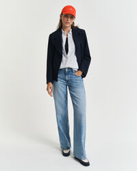 Regular Fit gestreept linnen overhemd