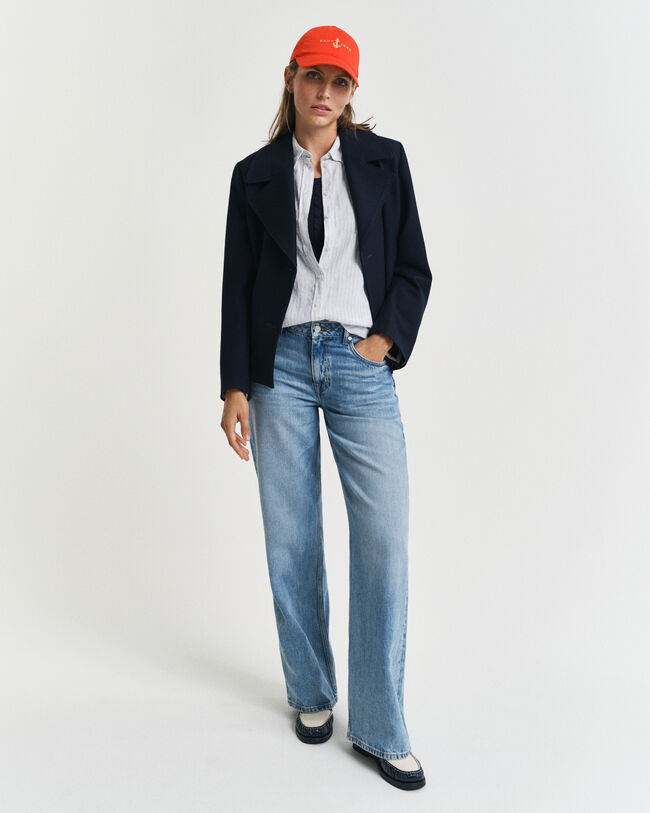 Regular Fit gestreept linnen overhemd