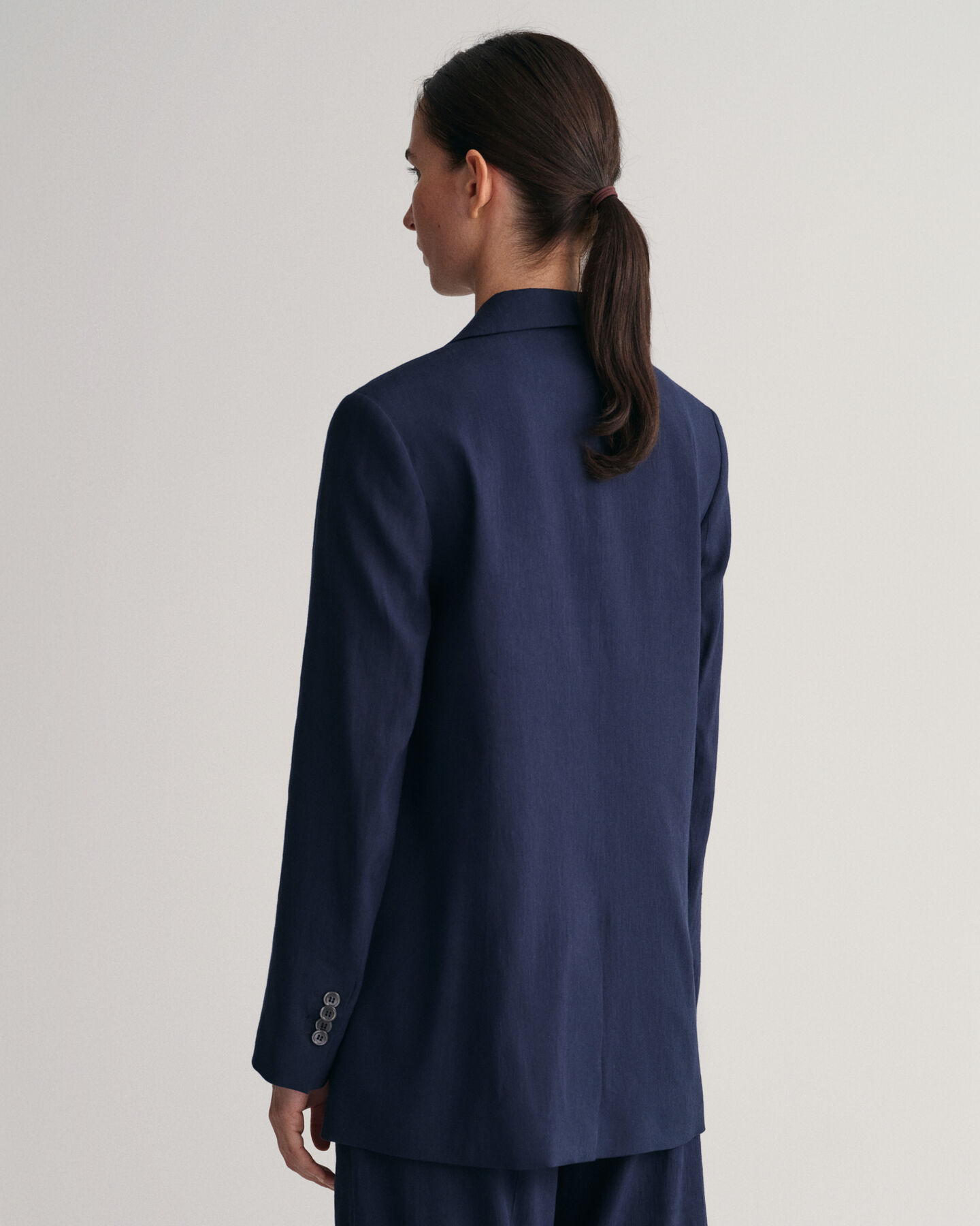 Regular Fit blazer van linnen met stretch