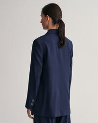 Regular Fit blazer van linnen met stretch