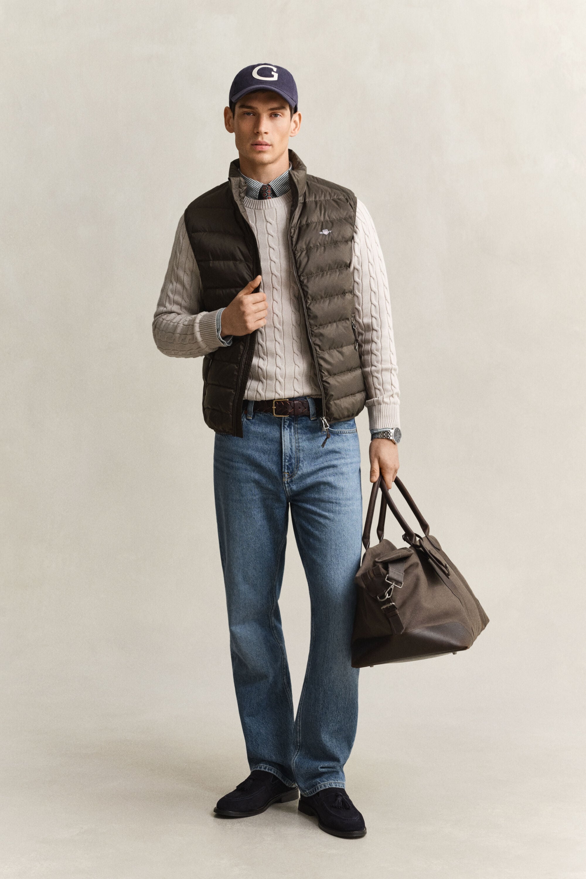 Lichte donsbodywarmer