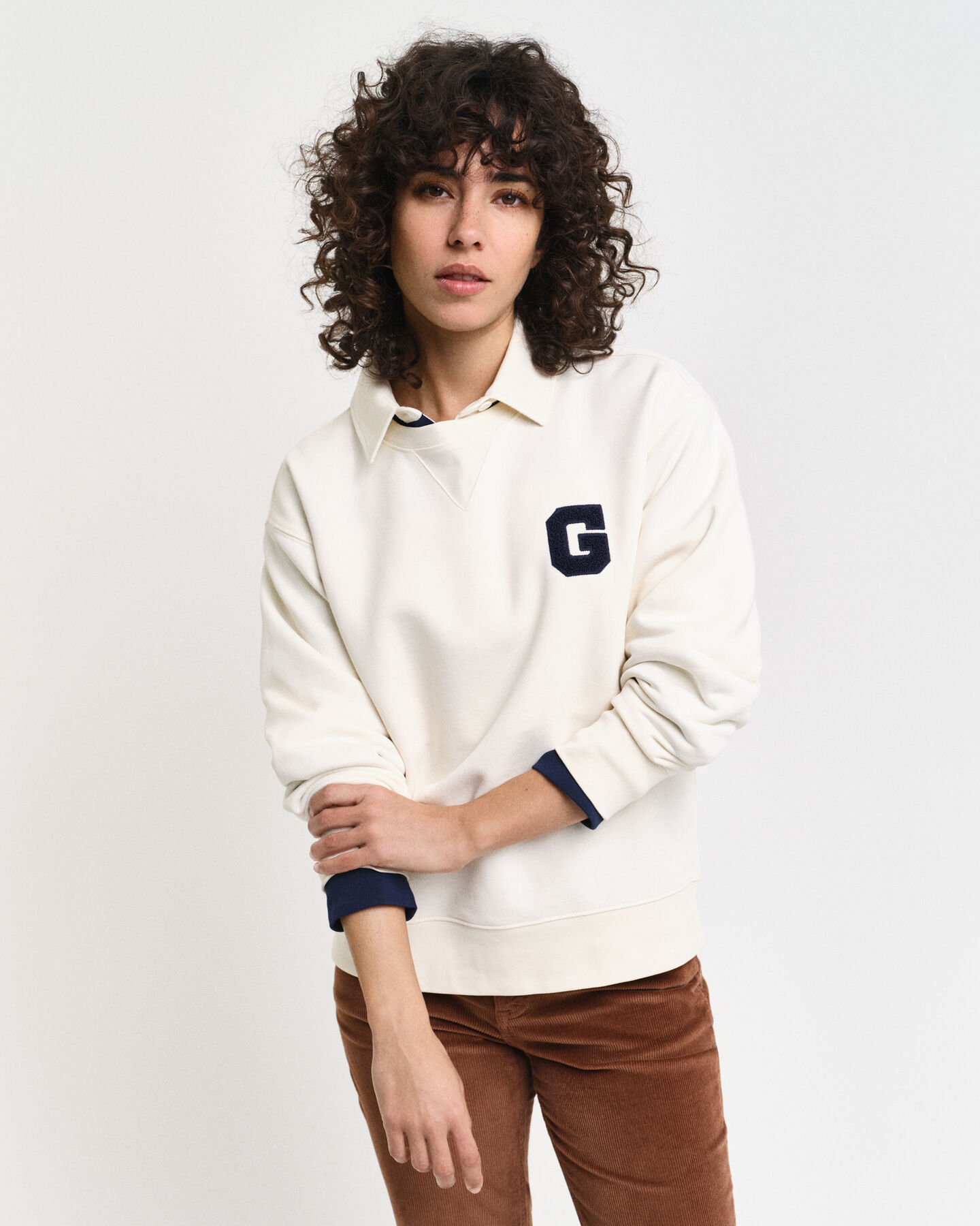 G-Badge sweatshirt met ronde hals