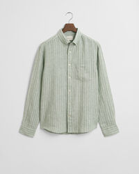 Regular Fit gestreept linnen overhemd