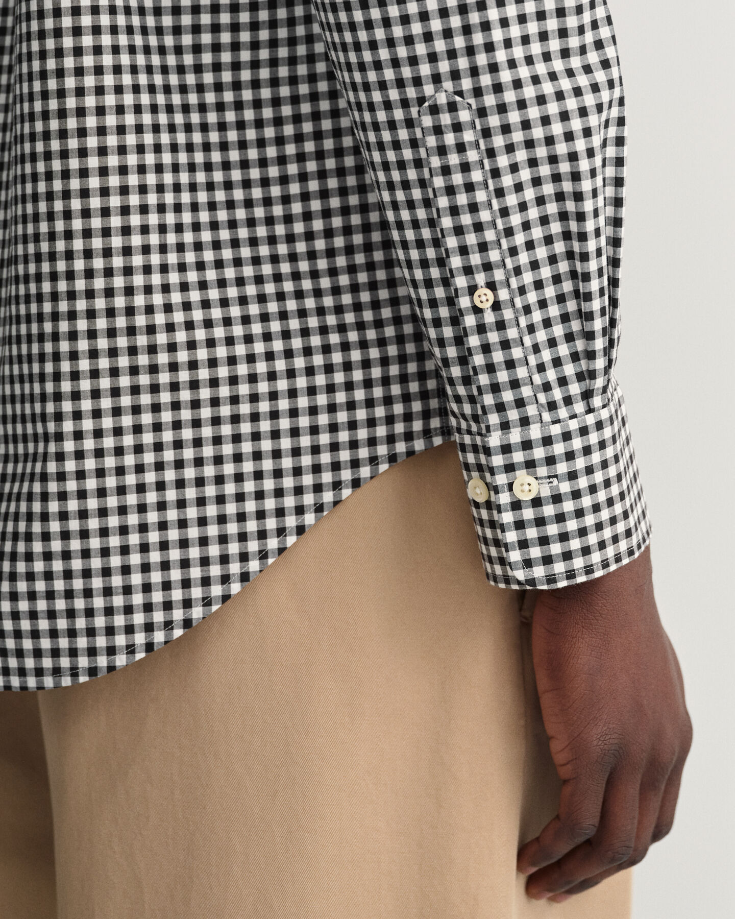 Regular Fit poplin overhemd met Gingham-ruitje