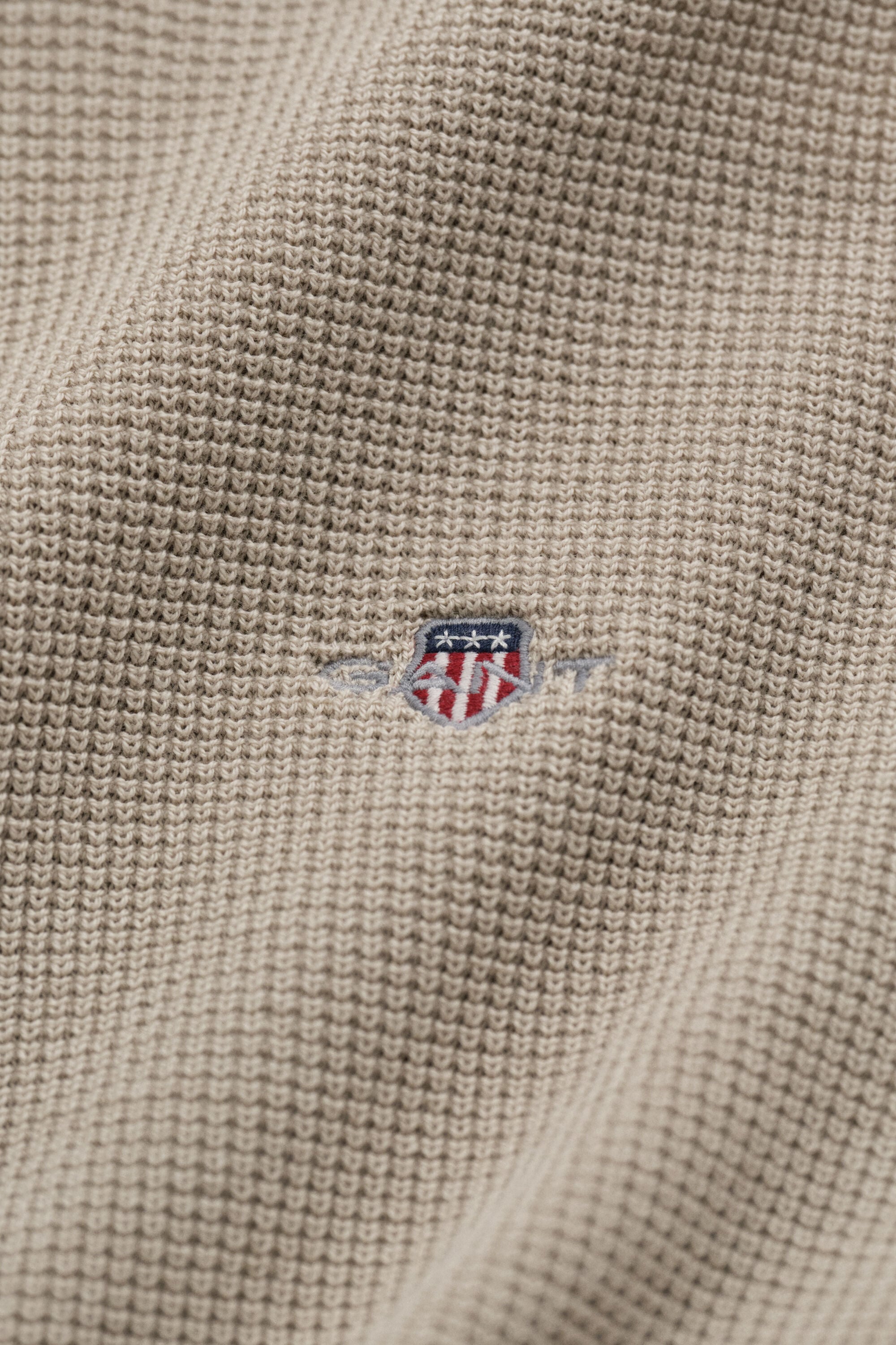 Katoenen Textured sweater met ronde hals