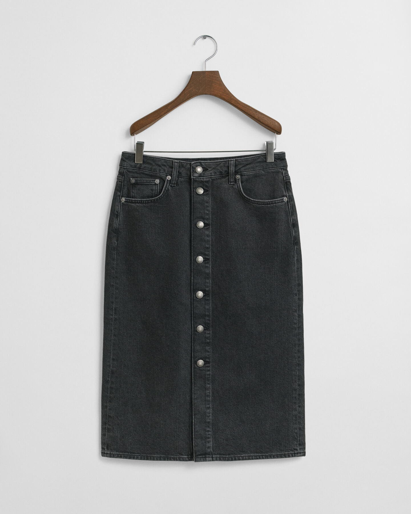 Denim minirok met knopen