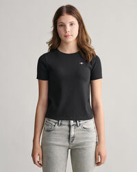 Teen Girls Shield T-shirt met rib