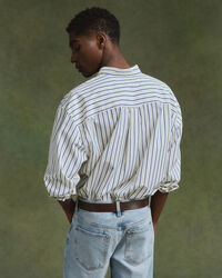 Oversized gestreept overhemd van poplin