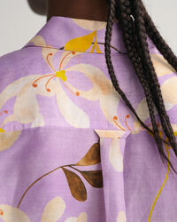 Regular Fit overhemd met bloemenprint van katoen en zijde