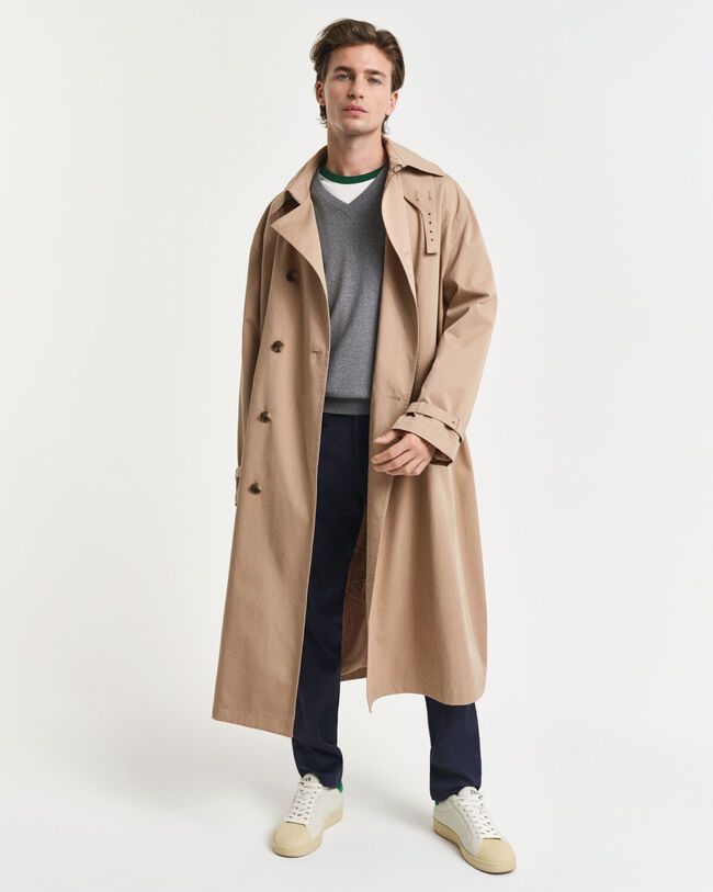 Klassieke sweater van katoen met V-hals