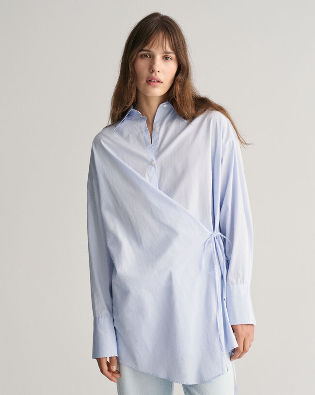 Oversized wikkelblouse