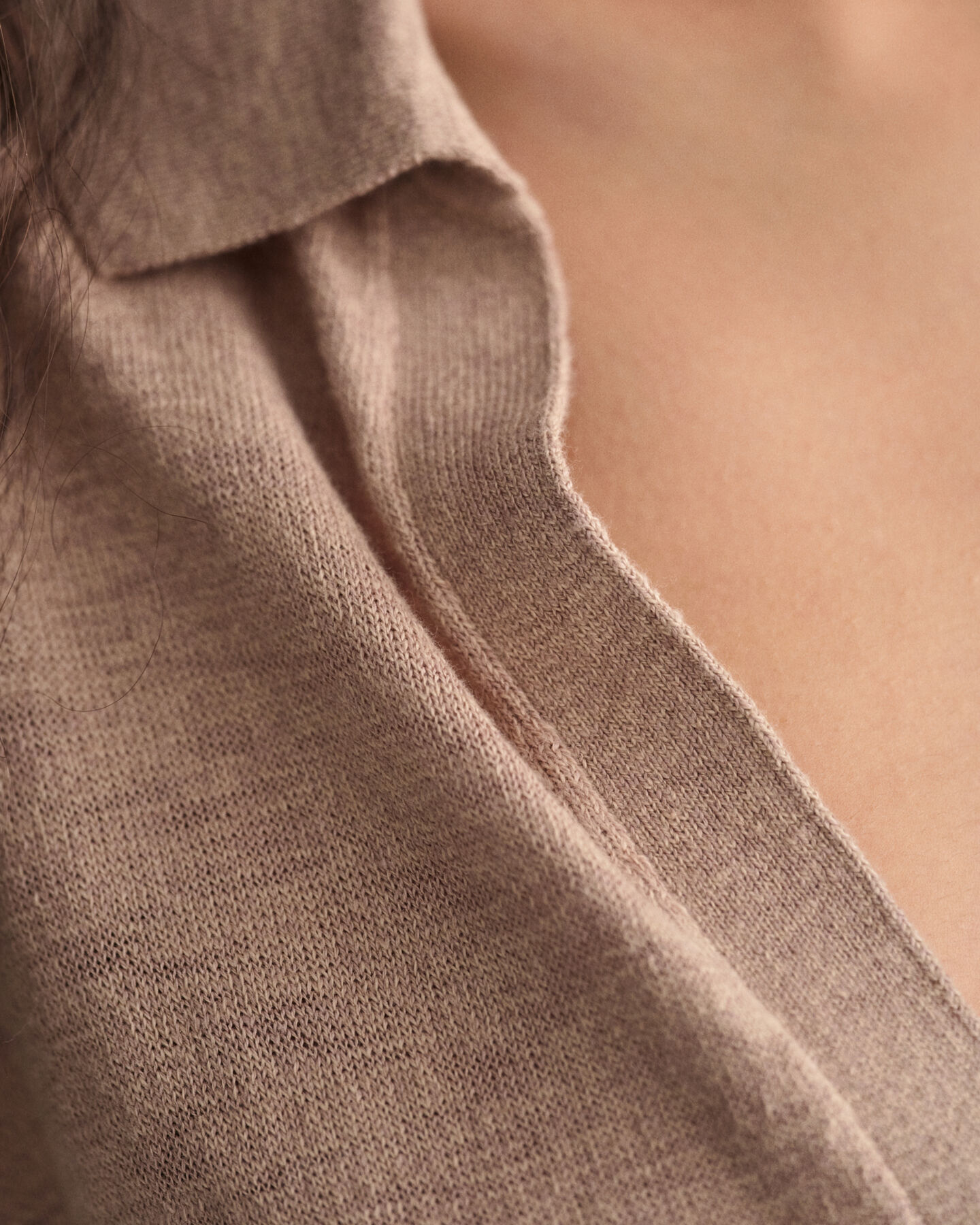 Jurk met kraag van linnenmix