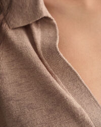 Jurk met kraag van linnenmix