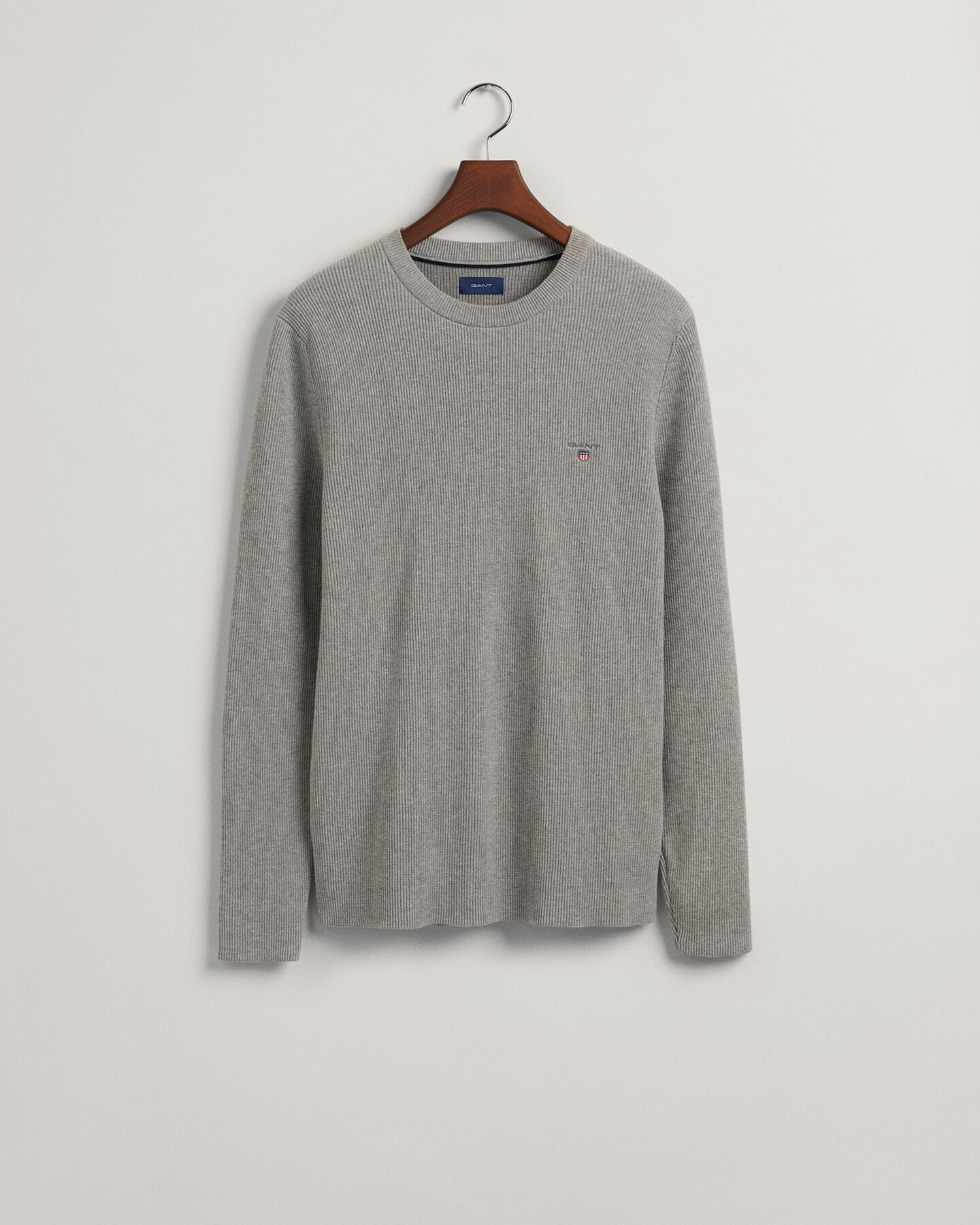 Trui met ronde hals met ribtextuur