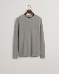 Trui met ronde hals met ribtextuur