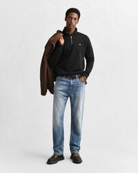 Shield sweatshirt met korte rits