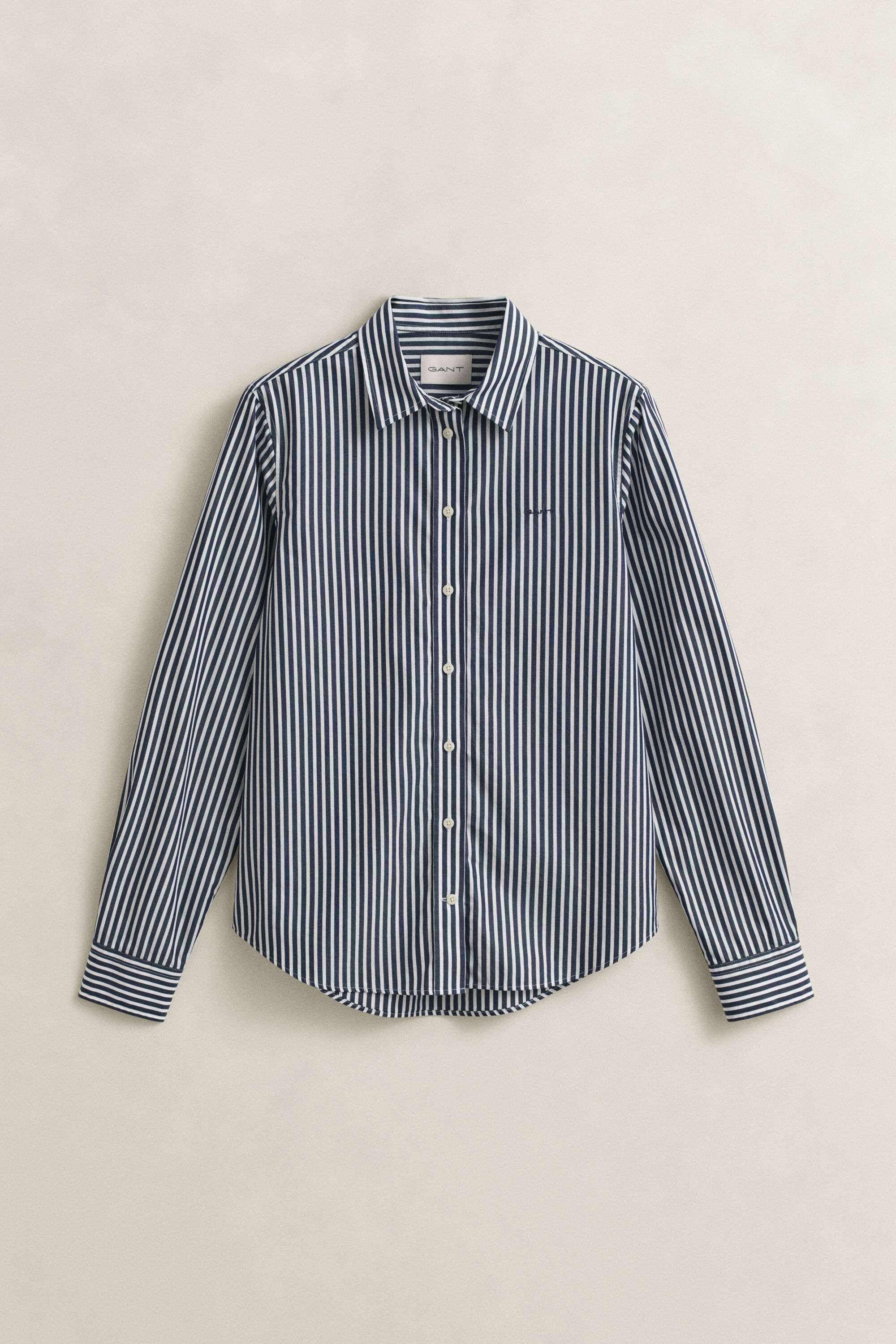 Classic Regular gestreept poplin overhemd