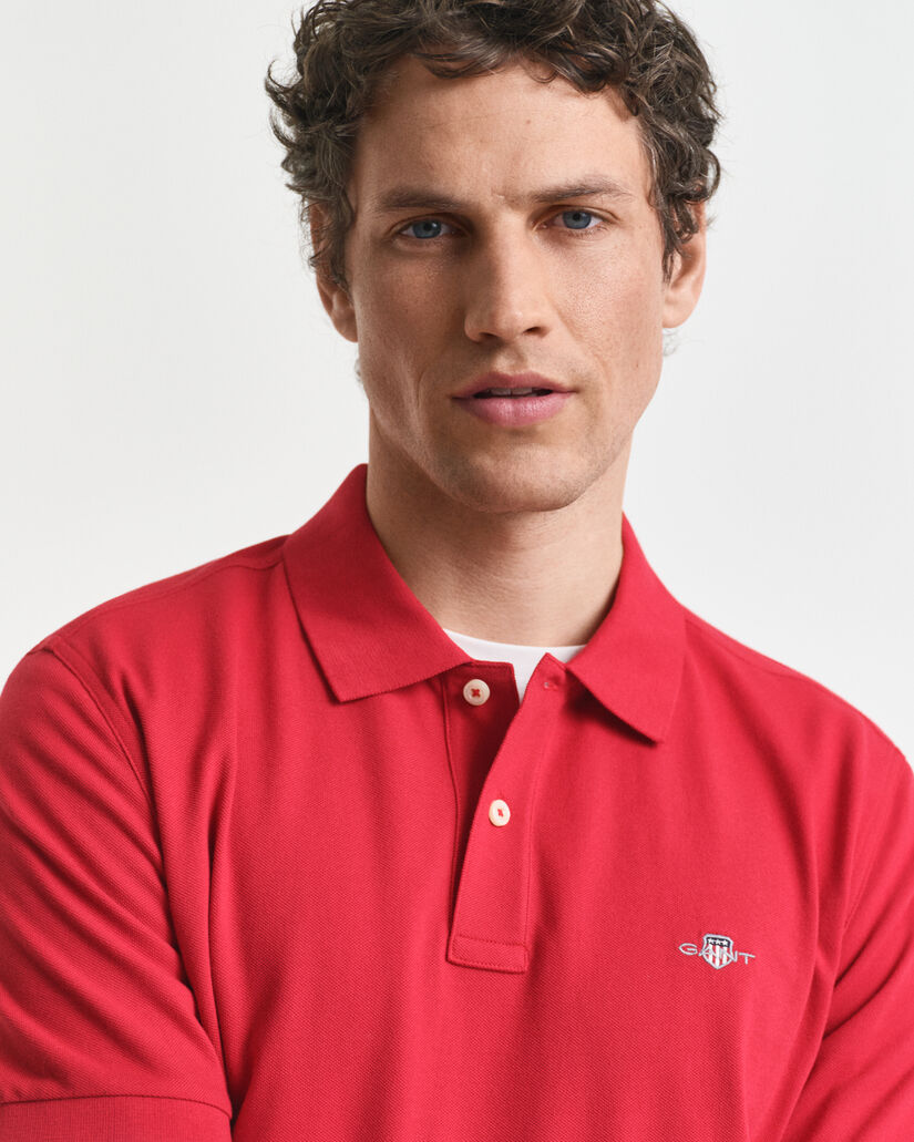 Regular Fit Shield piqué poloshirt