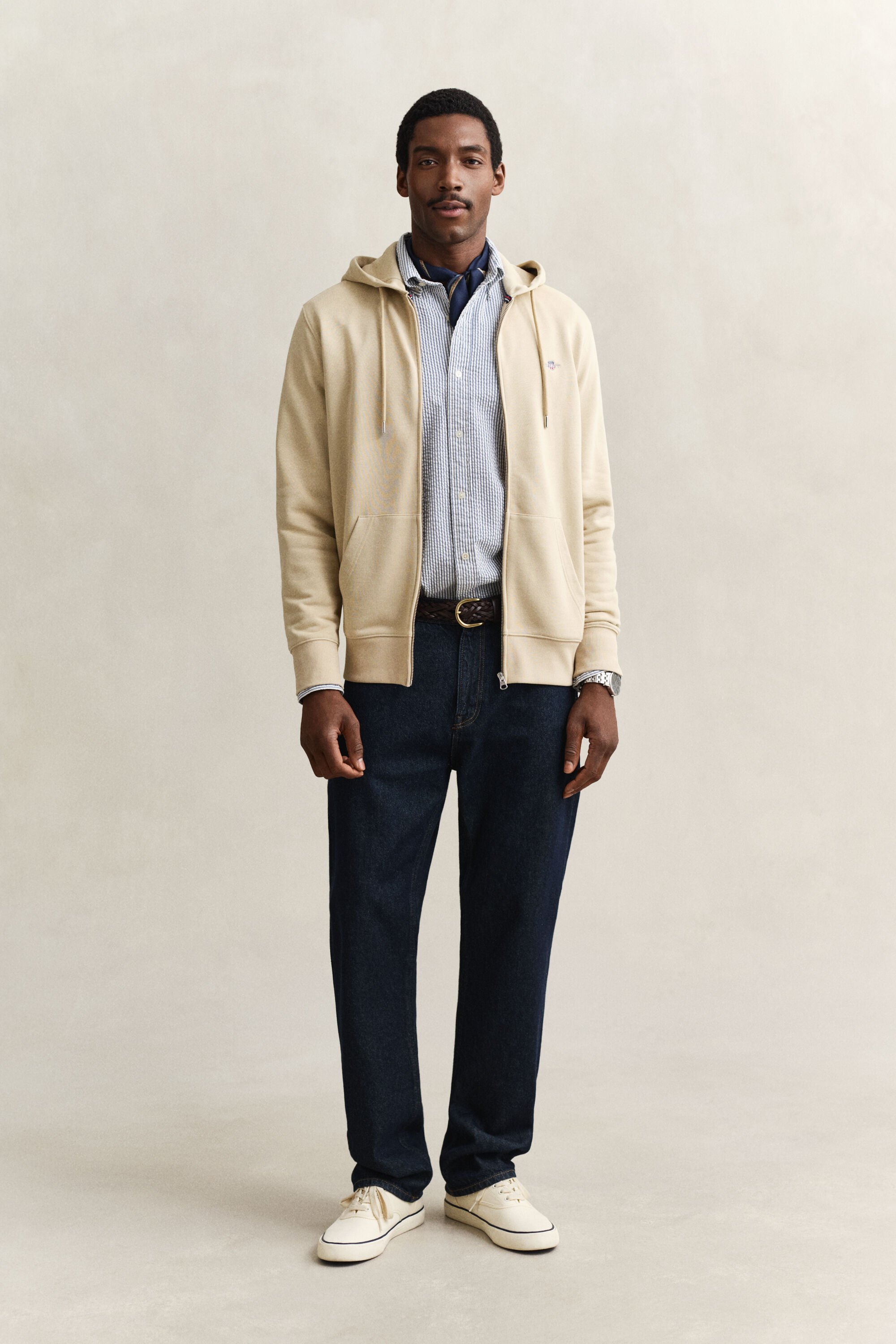 Shield hoodie met ritssluiting