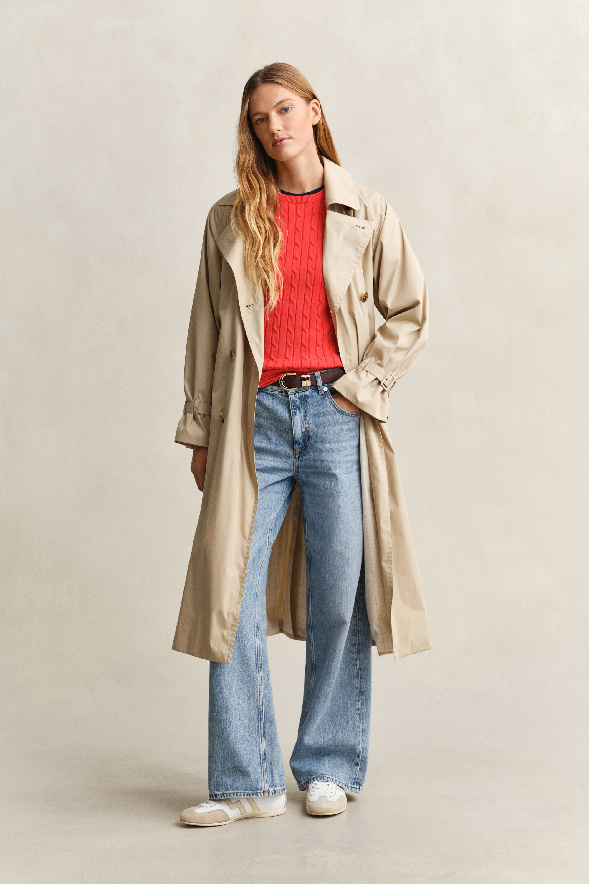 Kabeltrui met ronde hals