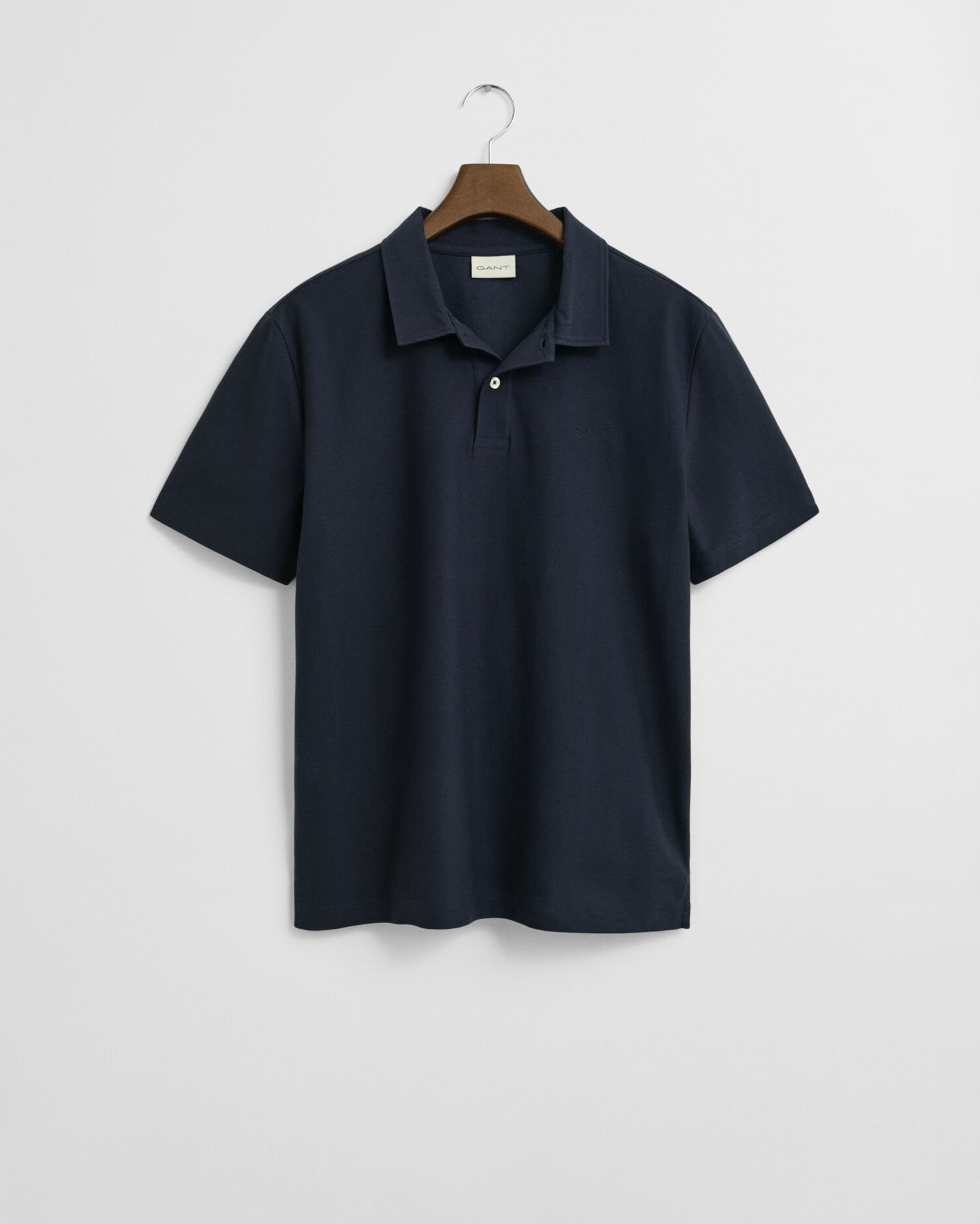 Textured poloshirt van keperstof