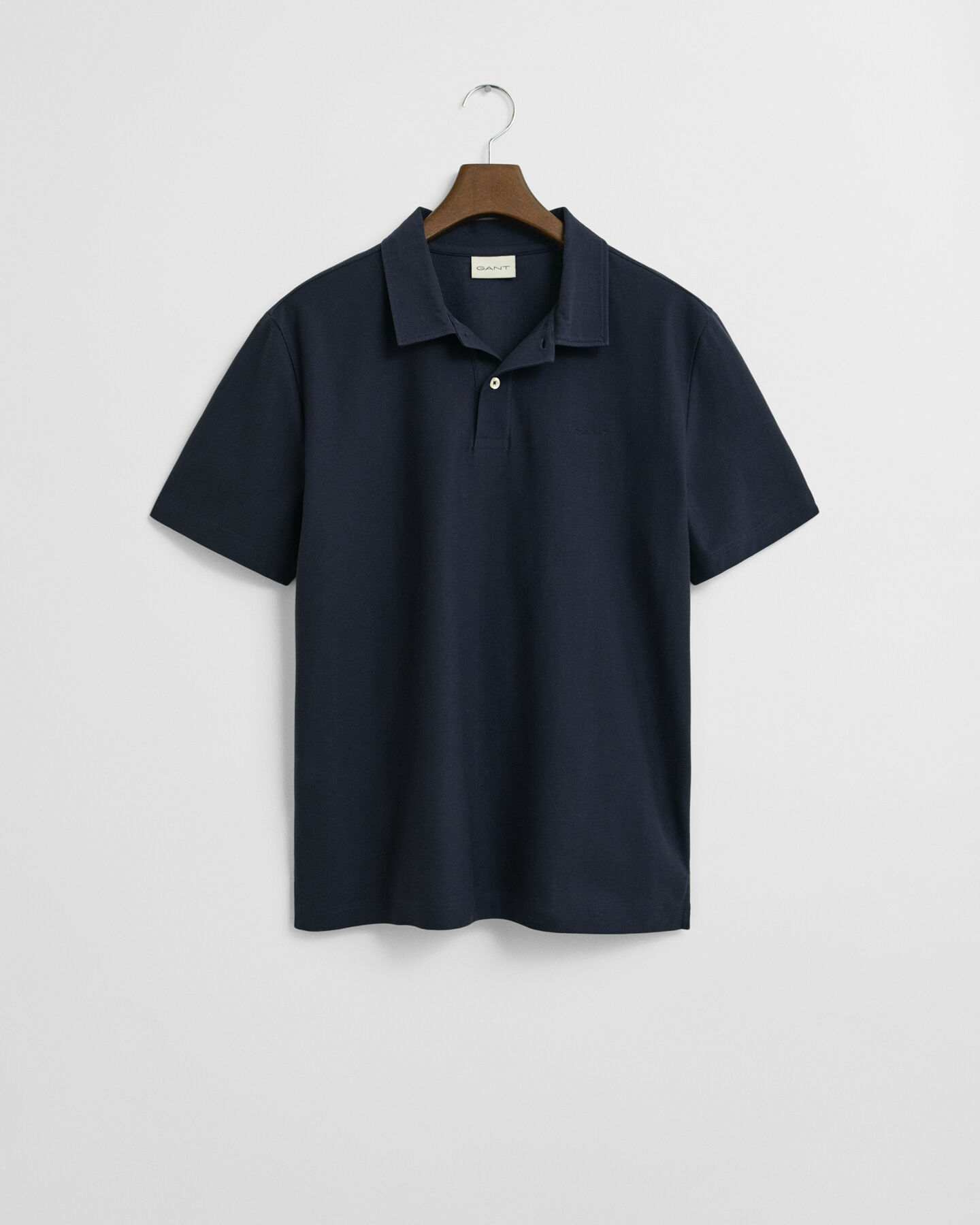 Textured poloshirt van keperstof