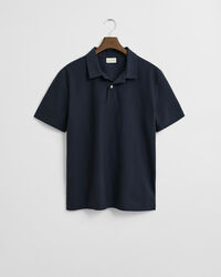 Textured poloshirt van keperstof