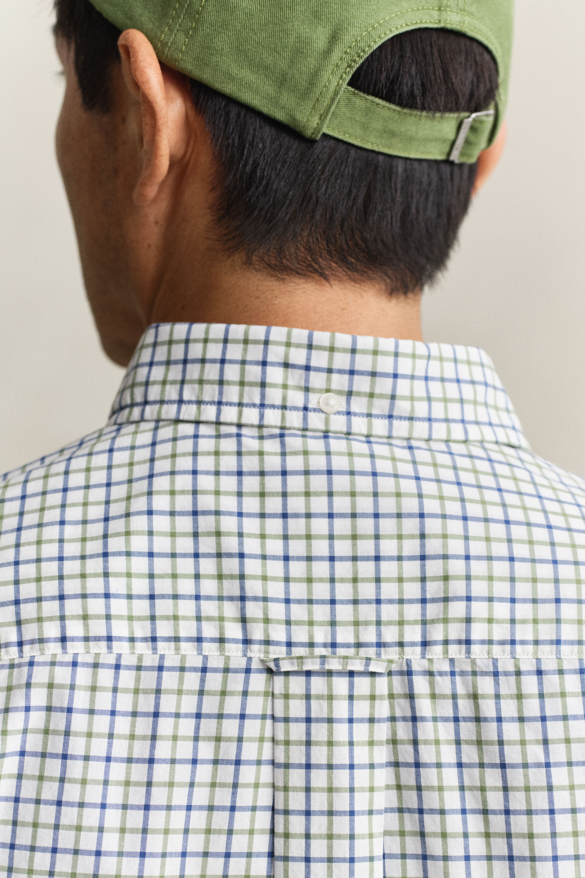 Klassiek geruit poplin overoverhemd