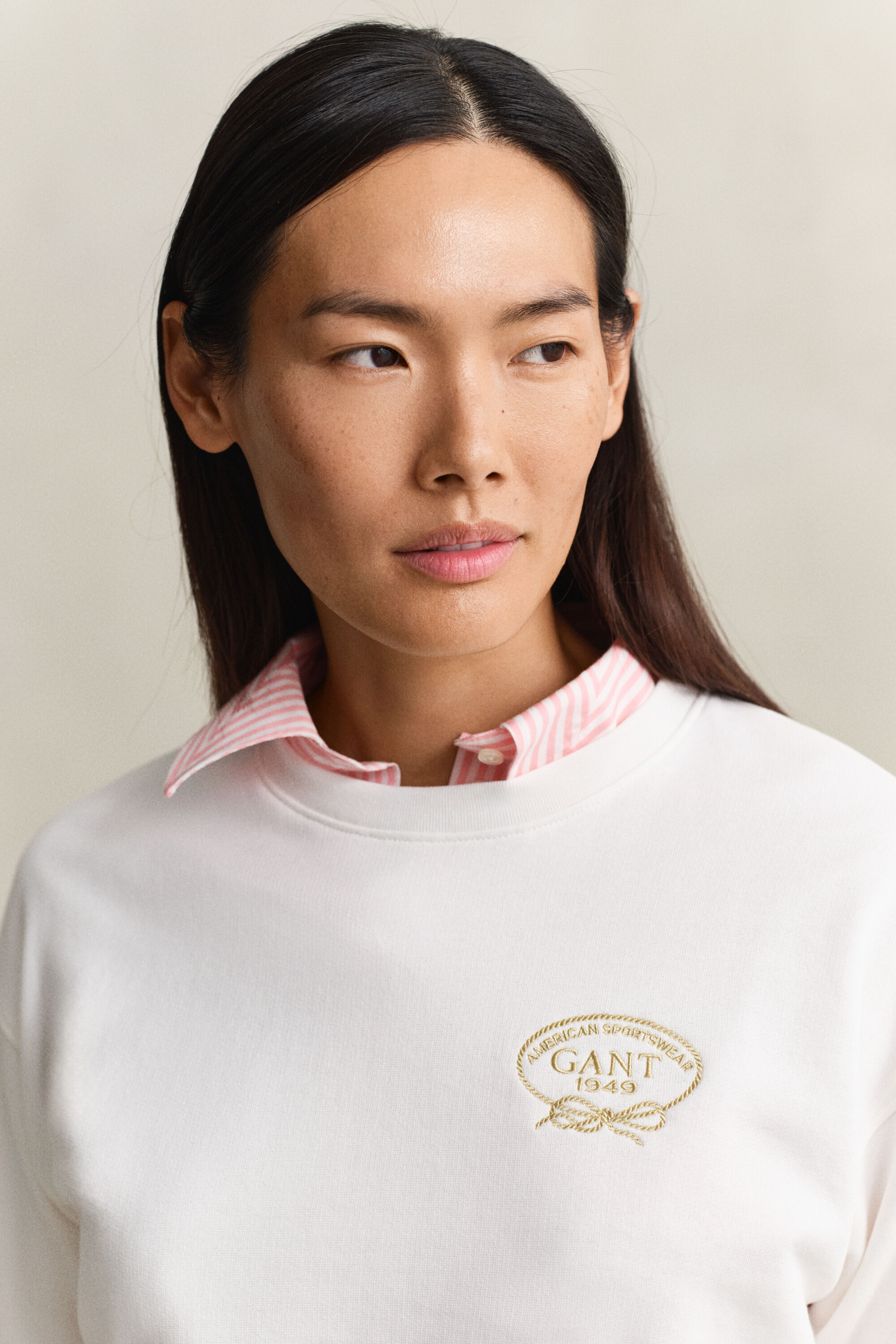 Sweatshirt met touwafbeelding