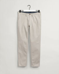 Hallden Slim Fit chino van keperstof